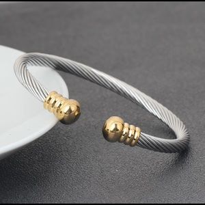 SOLD/ Stainless Steel Rope Bangle Unisex